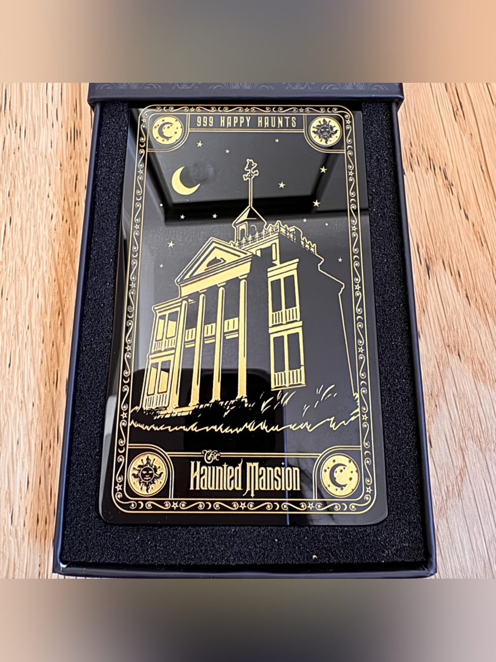 Arribas Brothers Disneyland Haunted Mansion etched glass collectible Tarot Card